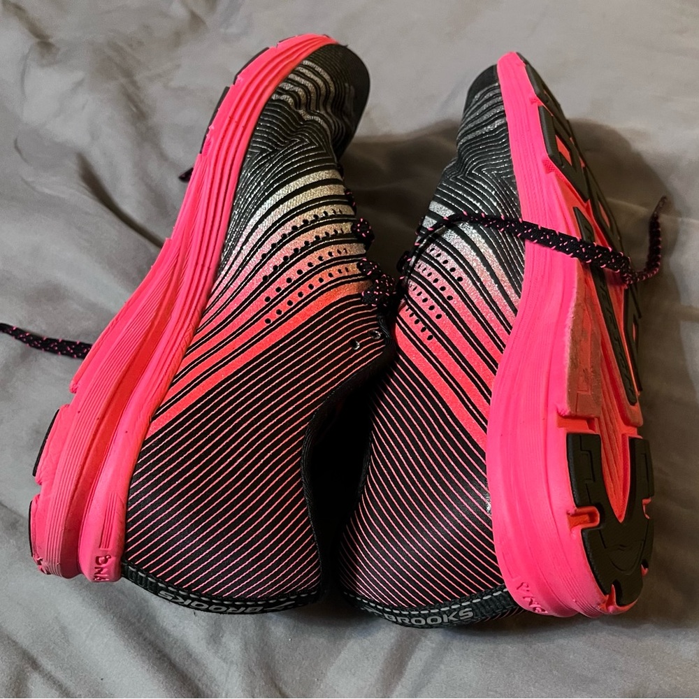 2 pair of ladies athletic shoes…Brooks women running shoe and urban